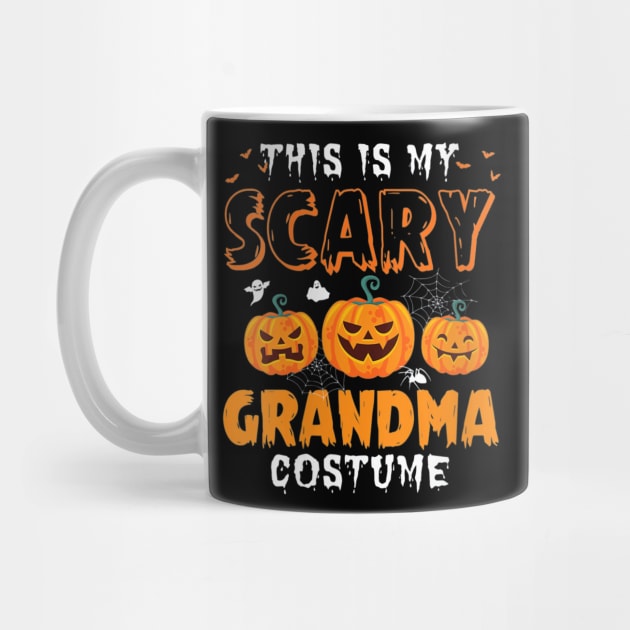 Womens Funny This Is My Scary Grandma Halloween Costume Party Shirt by schaefersialice